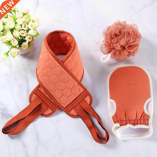 pcs/set Body Exfoliating Washcloth Gloves Cleaning Soft Bru