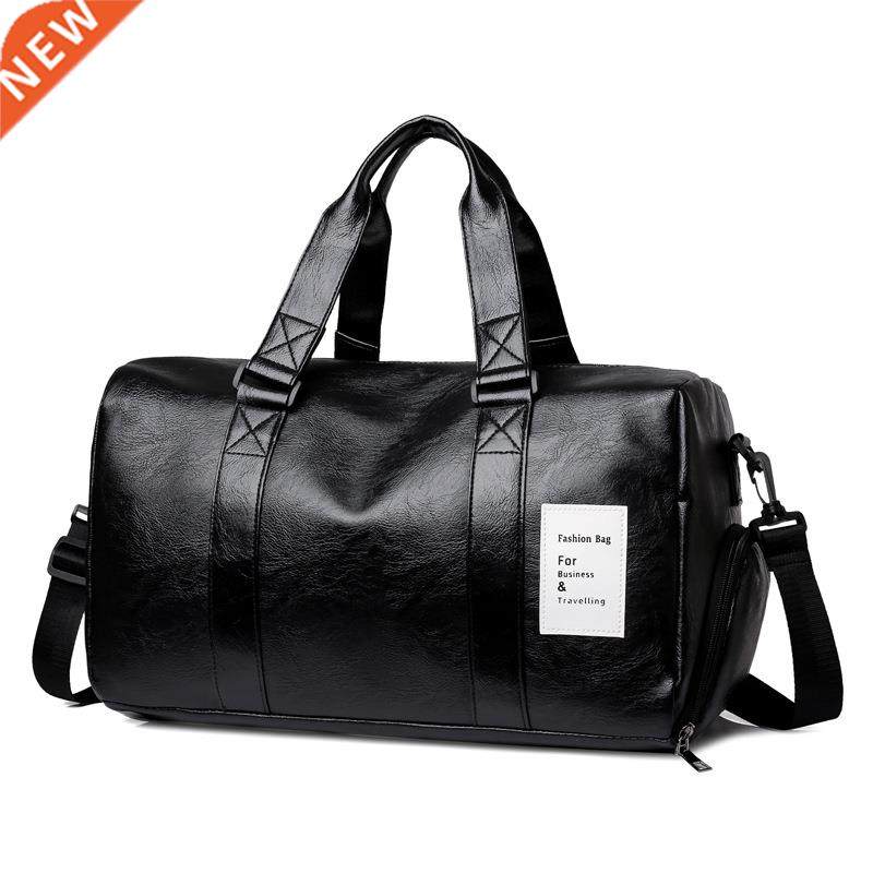 Gym Bag Leather Sports Bags Dry Wet Bags Men Training for Sh图片