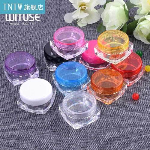 100Pcs g/5g Plastic storage container Empty Square bottom S