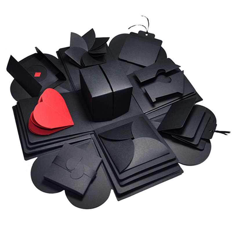 DIY Handmade Hexagon Surprise Explosion Box Scrapbook Photo