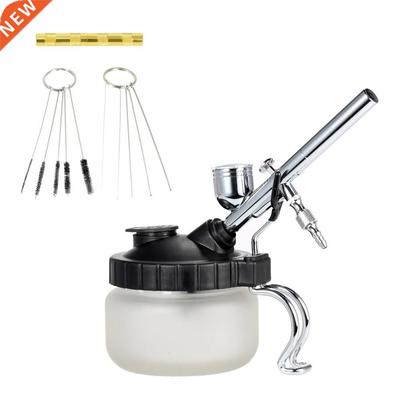 Airbrush Cleaning Pot Glass Air Brush Clean Paint Jar Bottle