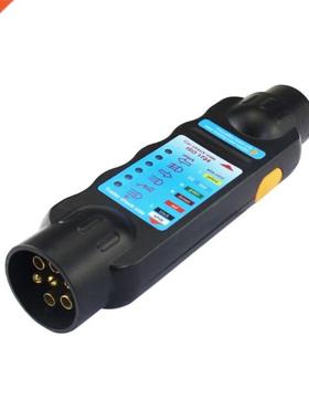 Durable 12V 7-Pin Car Truck Trailer Plug Socket Tester Wirin