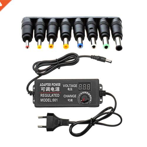 8 sets universal jack DC power plug converter & 1x 9-24V