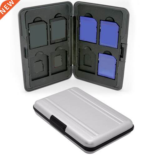 Memory Card Case Silver For Micro SD SDXC Storage Holder Mem