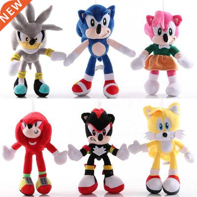27-30cm Sonic Plush Doll keychain Toys Cartoon PP Cotton Bla