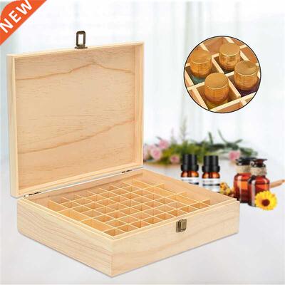 64 Slots Essential Oil Bottle Storage Box Wooden Aromatherap