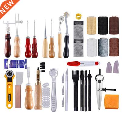 Professional Leather Craft Tool Kit Hand Stitch Sewing Punch