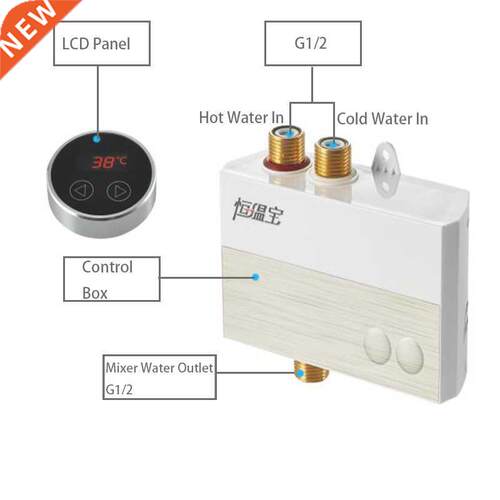 Thermostatic Bathroom Faucets Mixer Smart Touch Round Shower