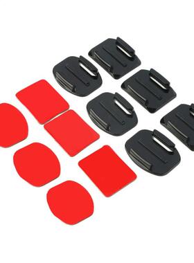 12Pcs Helmet Accessories Flat Curved Adhesive Mount For Go