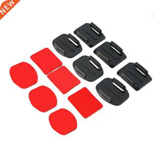 12Pcs Helmet Accessories Flat Curved Adhesive Mount For Go