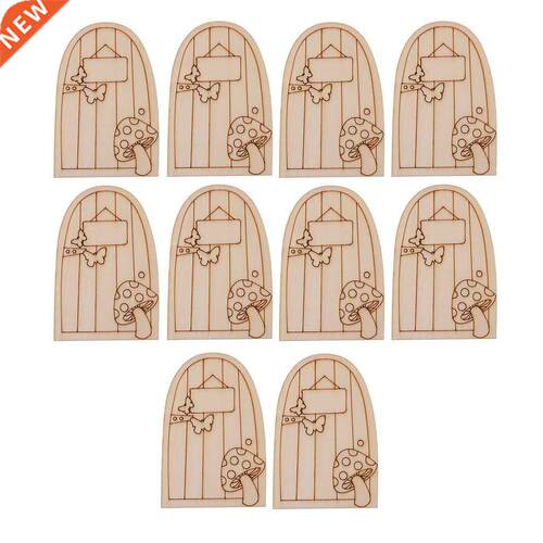 10 x Cut Wooden Mini Tiny Plain Fairy Faerie Pixie Elf Door