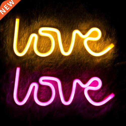 Love Neon Night Light Sign Lips Wall Art Sign Night Lamp Bat