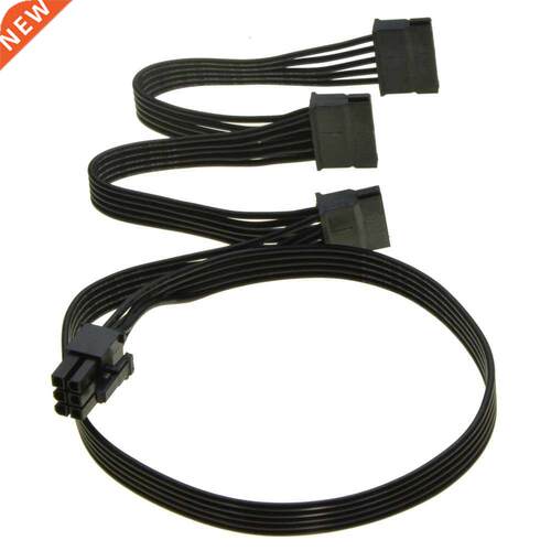 6 Pn Male 1 to 3 SATA 15Pn Female Power Supply Spltter Ca