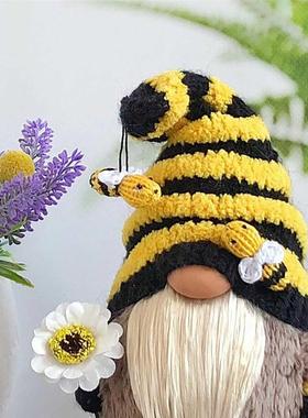 Easter Faceless Doll Bumble Bee Strped Gnome Scandnavan T