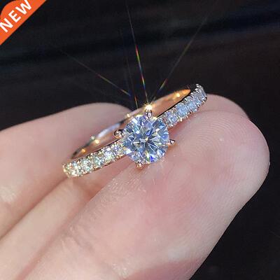 Hot Selling ndy Claws Design Crystal Zircon Engagement Rings