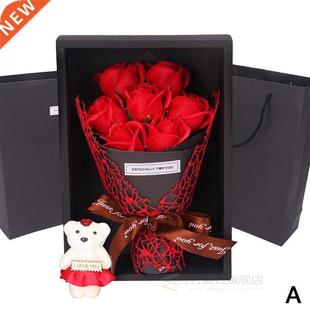 7 Roses Soap Flower Gift Box Small Bouquet Valentine'