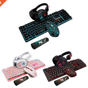 Mechanical Wired USB 4Pcs Illuminated K59 Keyboard Gamin Set