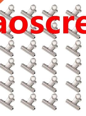 24 Pack Large Silver Bulldog Binder Paper Clips/Metal Hinge