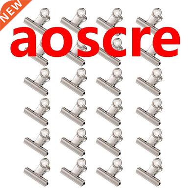 24 Pack Large Silver Bulldog Binder Paper Clips/Metal Hinge