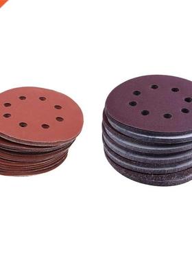 25Pcs 5Inch 8 Hole Grit 600 1000 1200 1500 2000 Sandpaper wi