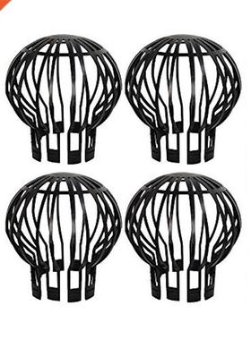 4PCS Gutter Guard Downspouts Filter Strainer Preventing Leaf