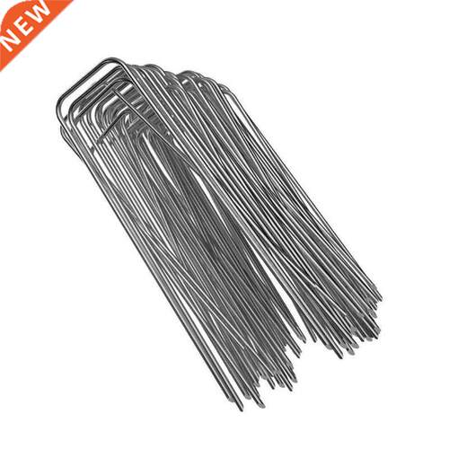 100Pcs Heavy Duty U Shape Gauge Galvanized Steel Garden Stak