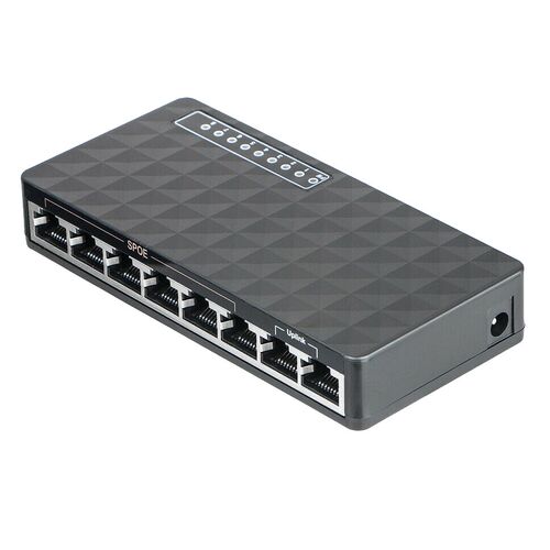 (Us Plug) 10/100 Mbps 8 Ports Poe Ethernet Lan Desktop Switc