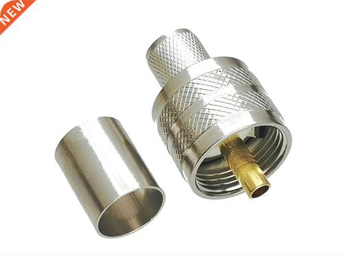 10Pcs Connector UHF PL259 Male Plug Crimp RG8 LMR400 RF Adap