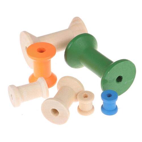 10Pcs/Pack Thread Wire Tools Wooden Bobbins Spools Reels Vin