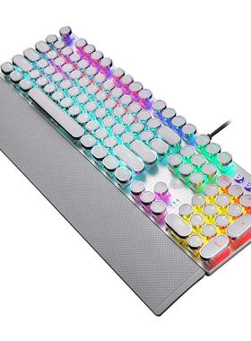 Gaming Keyboard Retro Wired Keyboard 104 key PC Keypad Gamer