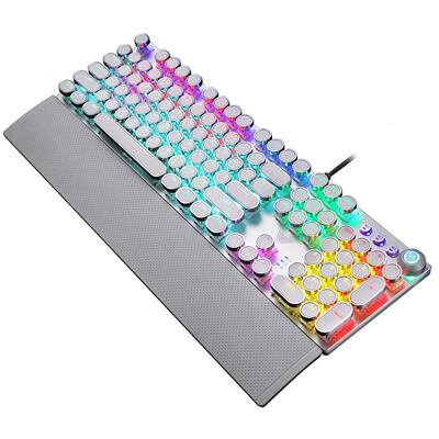 Gaming Keyboard Retro Wired Keyboard 104 key PC Keypad Gamer