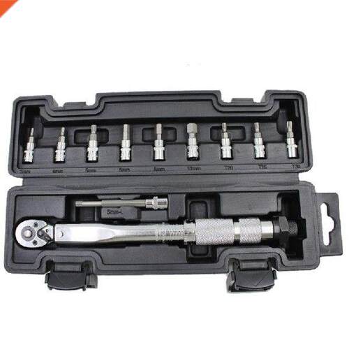 11-Piece Preset Adjustable Torque Wrench Torque Wrench 1/4