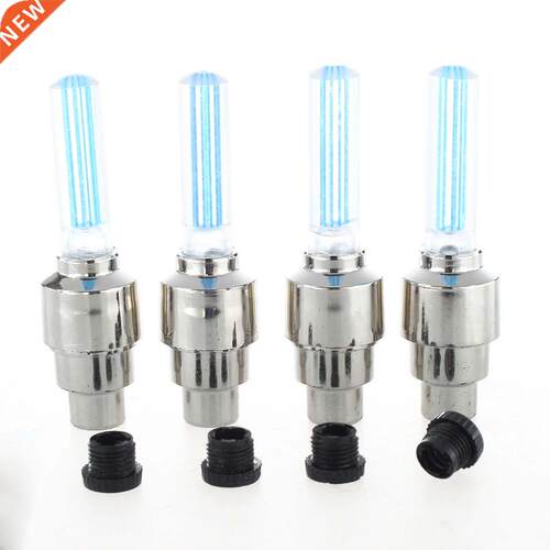 4 x Neon LED Flash Bike Car Tire Tyre Wheel Valve Sealing Ca