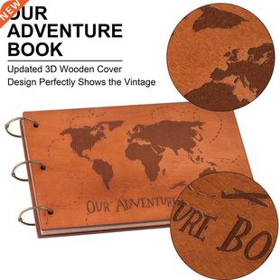 Paper Adventure Cover Retro Wooden Kraft 30x19cm Album