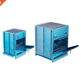 ove Charcoal BBQ Foldable Roa Burning Grill Burner Wood