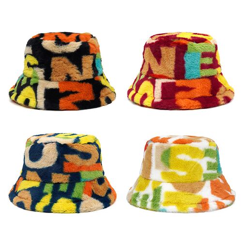 2021 Fashion Winter Warm Thicken Fluffy Bucket Hat For