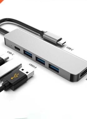 USB Type C Hub Adapter 5 In 1 Dual USB Type C Dock for MacBo