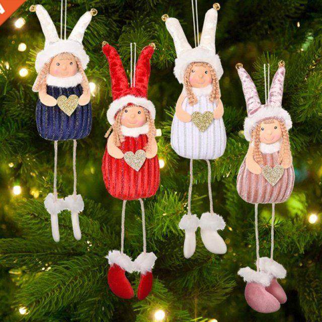 1pcs Christmas Angel Love Bell Christmas Tree Pendants Ornam