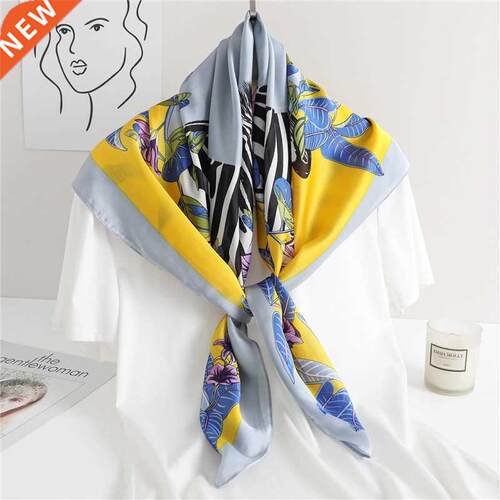 2020 Elegant Women Neck Silk Scarf Square Headscarf Foulard