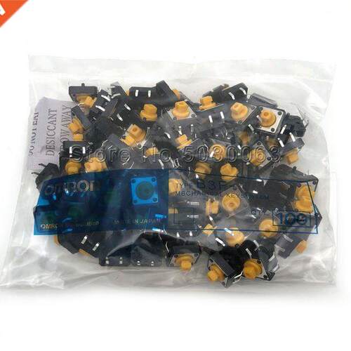 100pcs/lot 12*12*7.3MM square head touch swtch 4P mcro/k