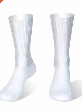 Anti Slip Silicone Summer Aero Socks Whiteline Cycling Socks