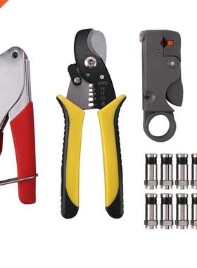 Cable Crimping Tool Set Squeezing Forceps&Wire Stripper