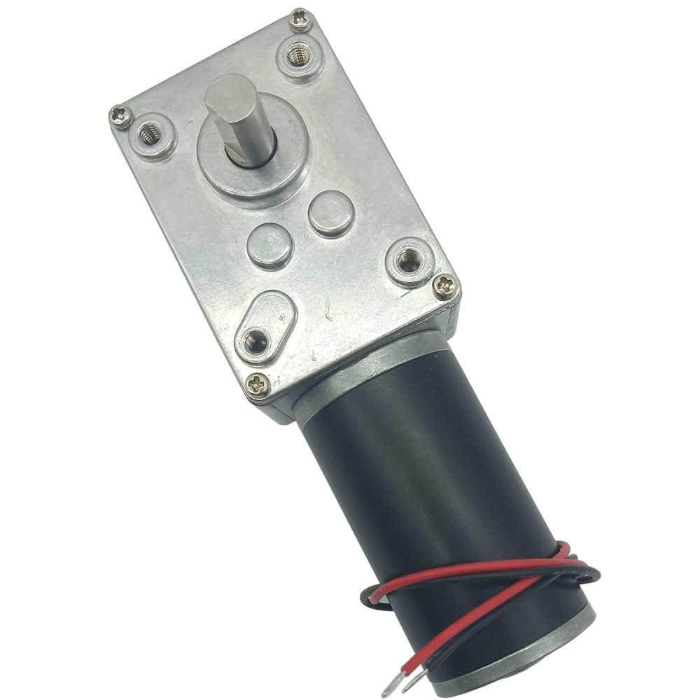 Micro DC Electric Worm Geared Motor Speed 7 470RPM Reversed