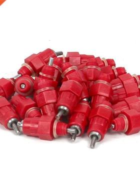 25Pcs Poultry Chicken Nipple Drinker Drinking Fountain Red S