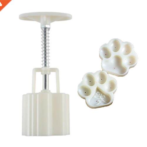 Plastic Mooncake Mold Cat Claw Paw Stamp Cookie Cutter Mould