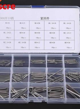 150Pcs Splt-Cotter Fastenng Pns 15 Knds M1-M3 Stanless