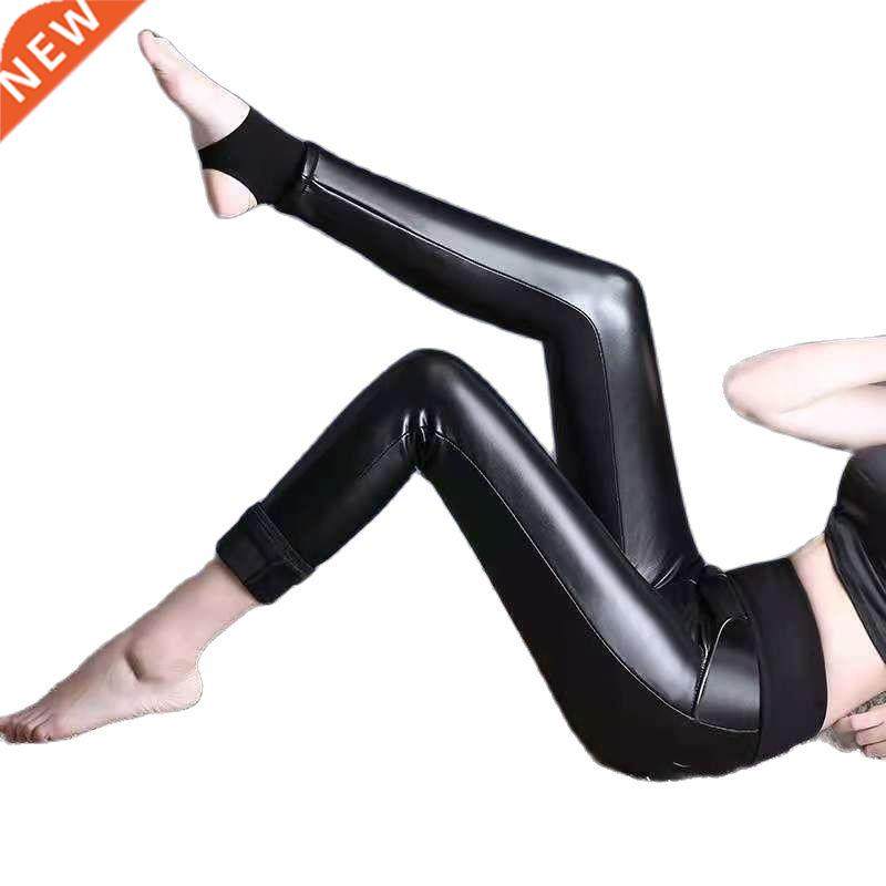 Large size Female legging high waist plus velvet thick leath