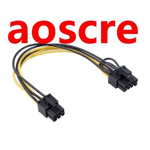 6-Pin to 8-Pin(6 + 2 ) Video Card Power Cable Extension Cabl