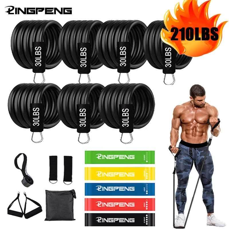 Resistance Bands Set 7 Piece Exercise Band Portable Home Gym