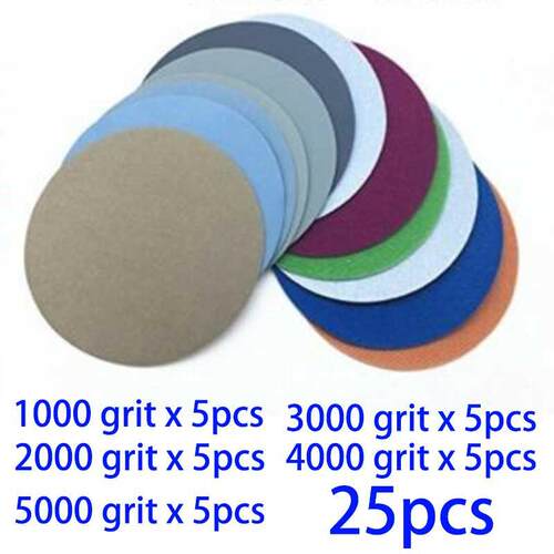 New 25pcs Hook And Loop Sanding Pad  Inch 1000 2000 000 40